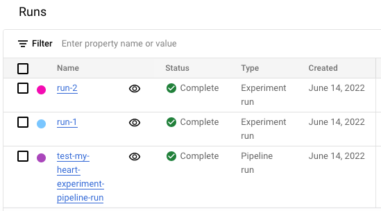 compare pipelines to each other