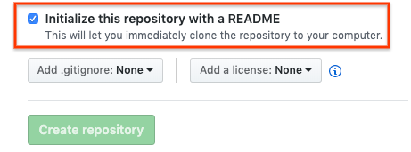 Inizializza un repository GitHub con un file README.